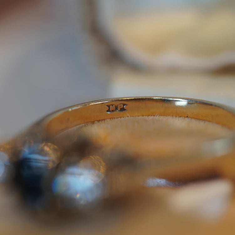 サファイア ダイヤモンドリング K9 from UK