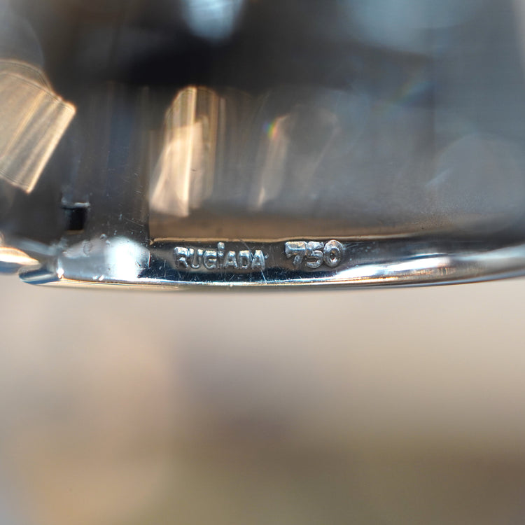 ゴージャスな RUGIADA ホワイトゴールドリング