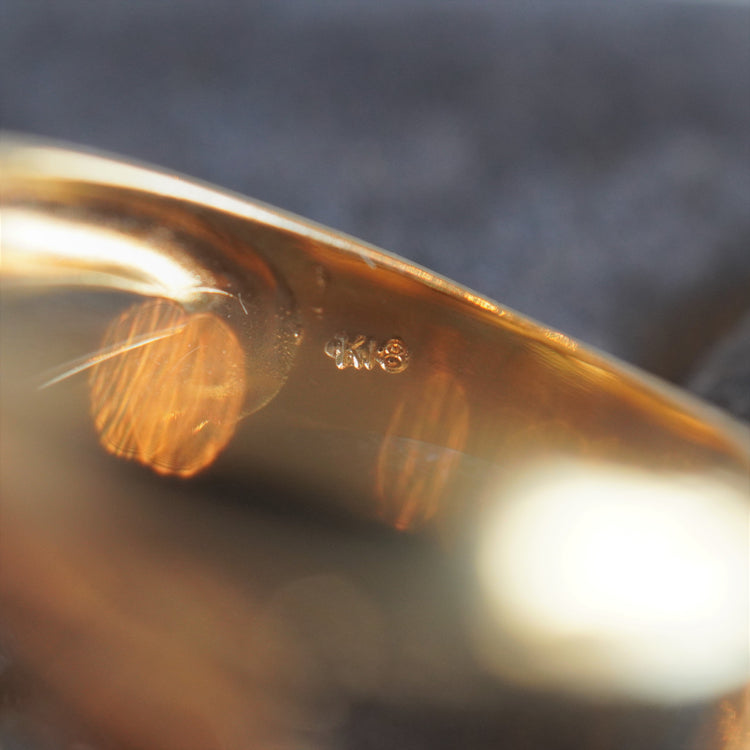 大振りユニークな ゴールドデザインリング