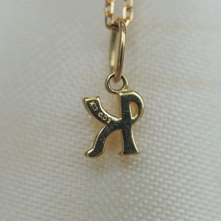 小さな小さな「K」チャーム