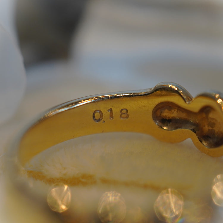 ハートが可愛い ダイヤモンドデザインリング