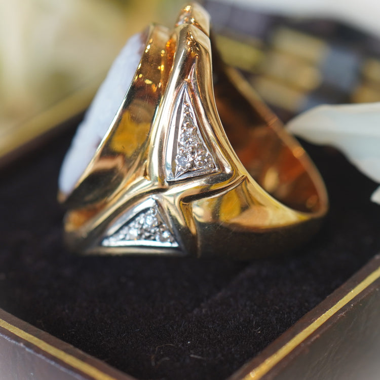 上品な カメオコンビリング