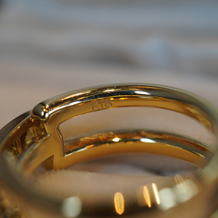 グリーントルマリンが美しいリング