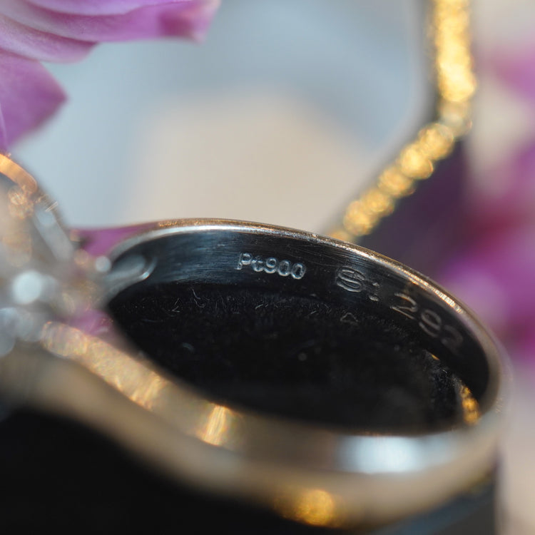 大粒パールが美しい プラチナリング