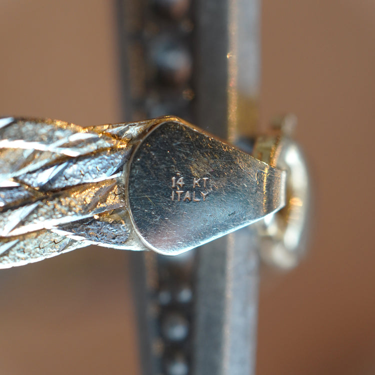 3colorが上品な 編み込みブレスレット from ITALY