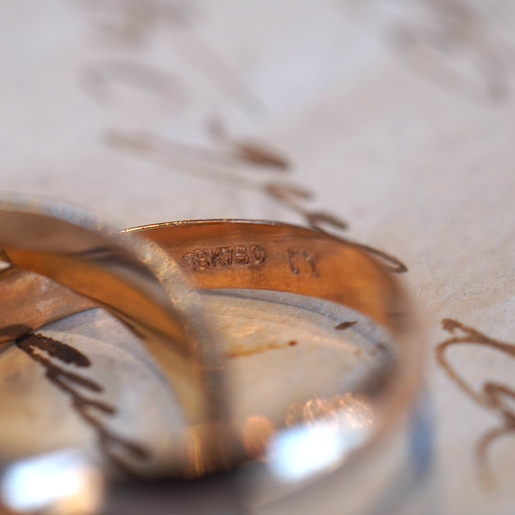 シンプルな3連リング