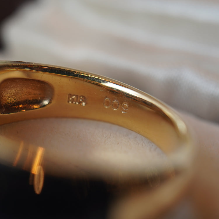 シックな オニキスデザインリング