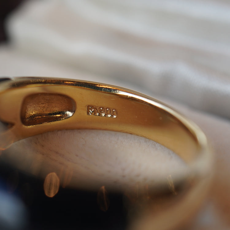 シックな オニキスデザインリング