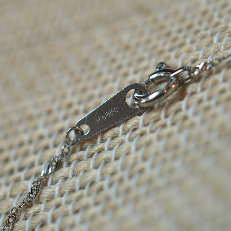 華奢な プラチナスクリューネックレス