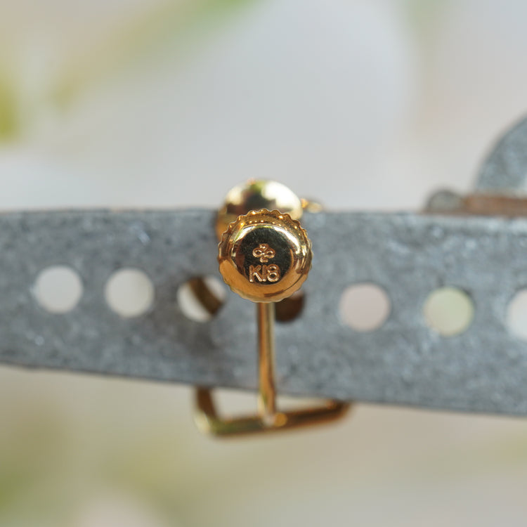 リボンが可愛い パールイヤリング