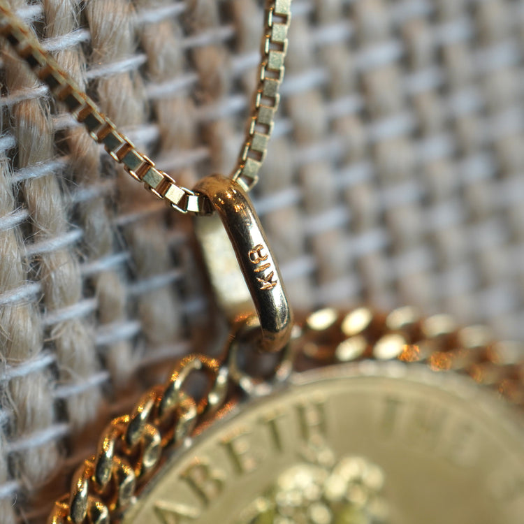 18金 リバティコイントップ