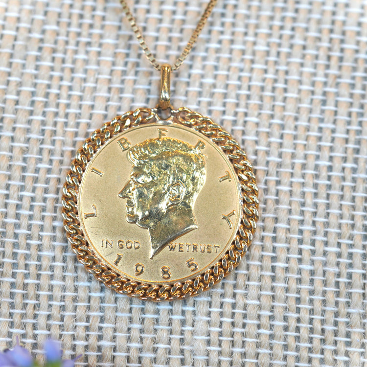 18金 リバティコイントップ