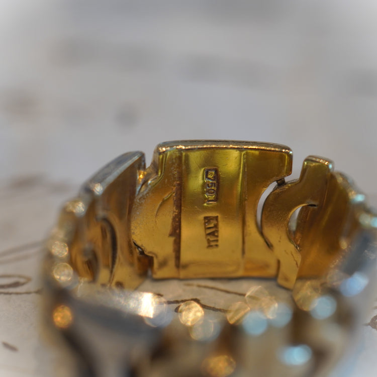 パーツのユニークなデザインリング from ITALY