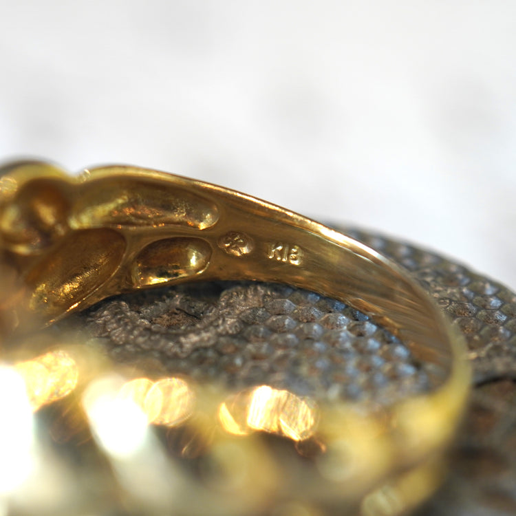 存在感のある シトリンリング