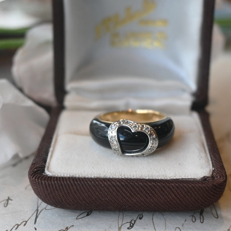 シックな オニキスデザインリング