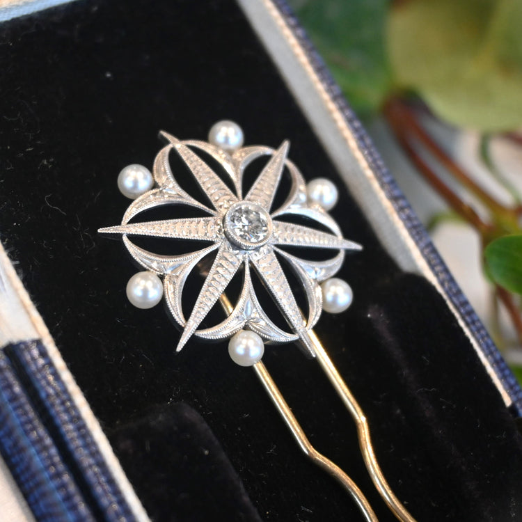 ダイヤモンドと細工の美しい かんざし