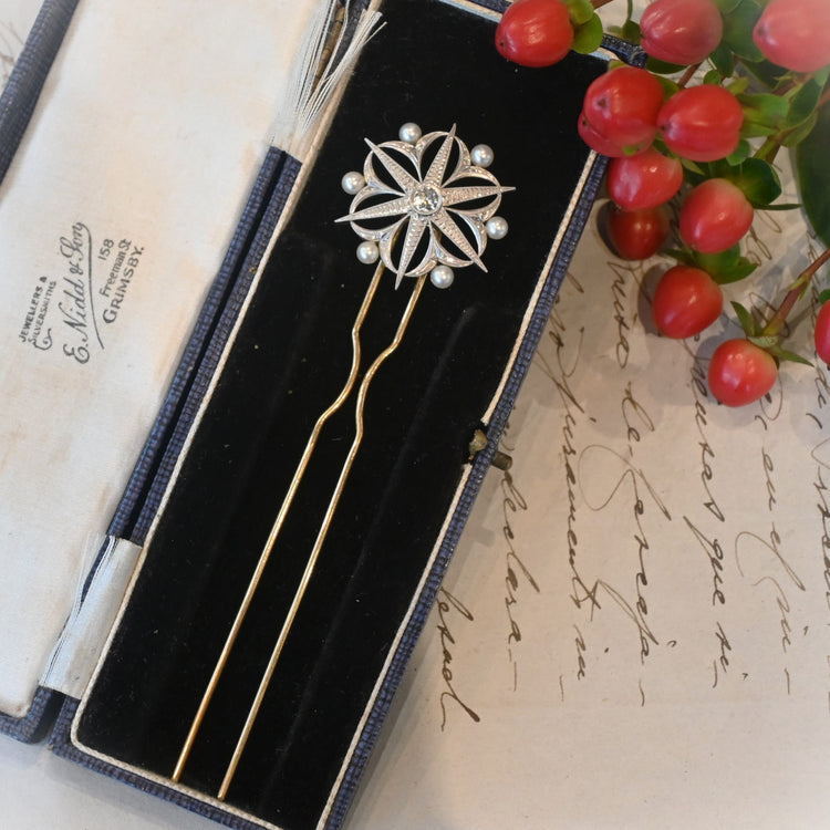 ダイヤモンドと細工の美しい かんざし