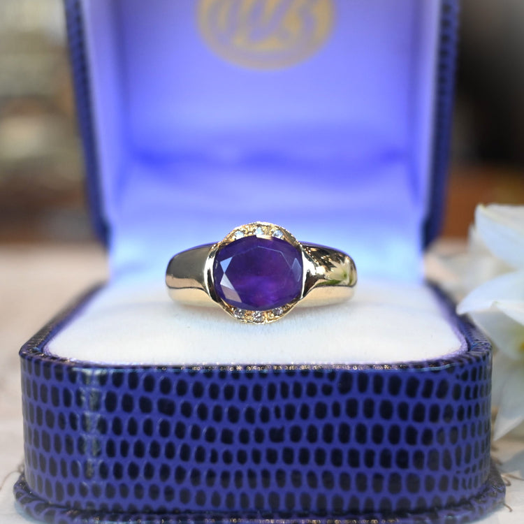 エレガントな アメジストリング