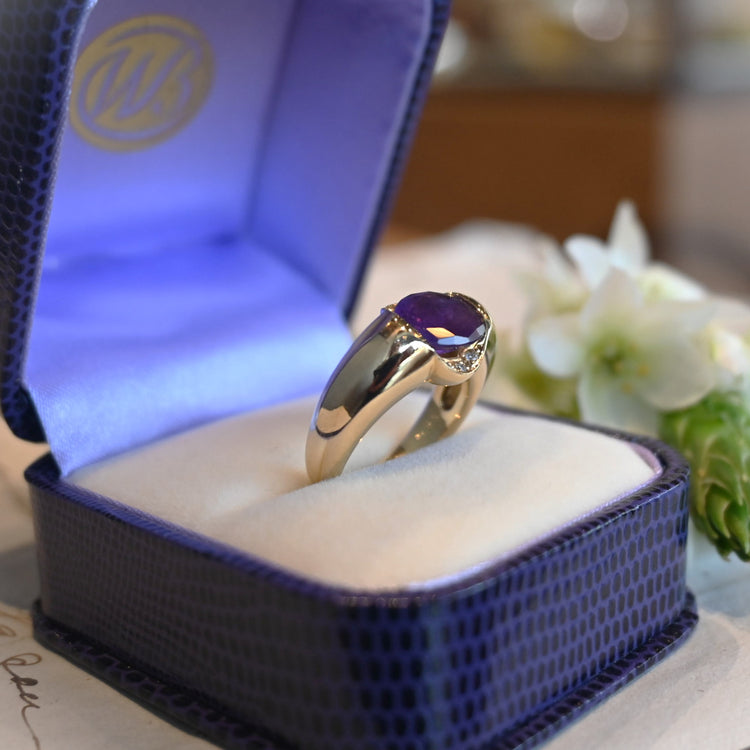 エレガントな アメジストリング