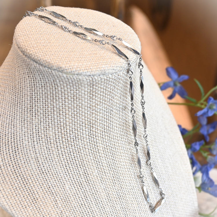 プラチナ ロングネックレス