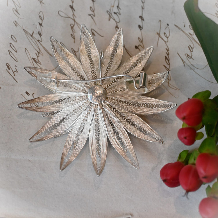 繊細なフラワーデザインのペンダントトップ