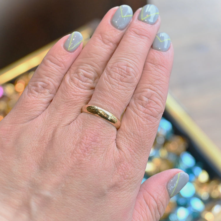 純金 甲丸リング