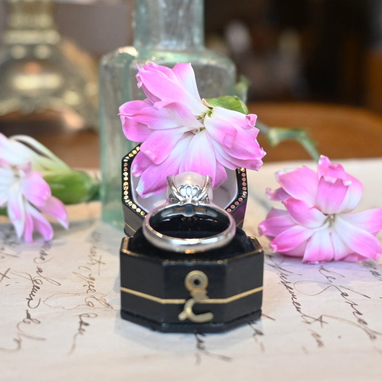 大粒パールが美しい プラチナリング