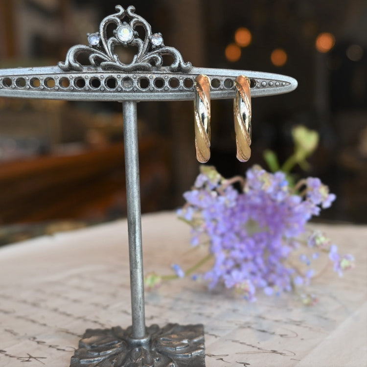 3Colorの上品な フープイヤリング