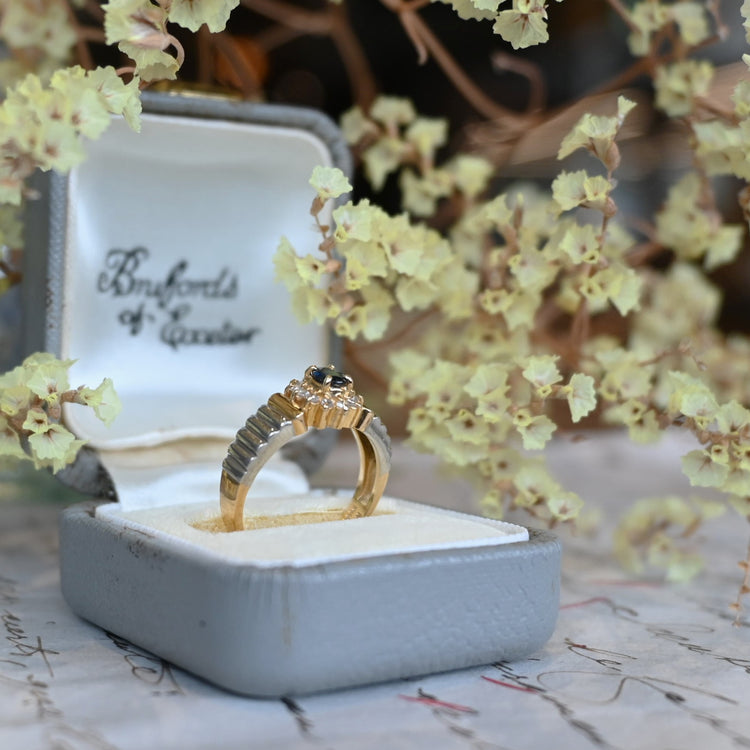 クールな サファイアコンビリング