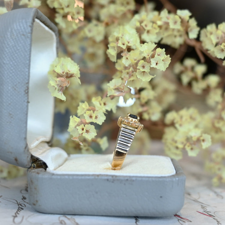 クールな サファイアコンビリング