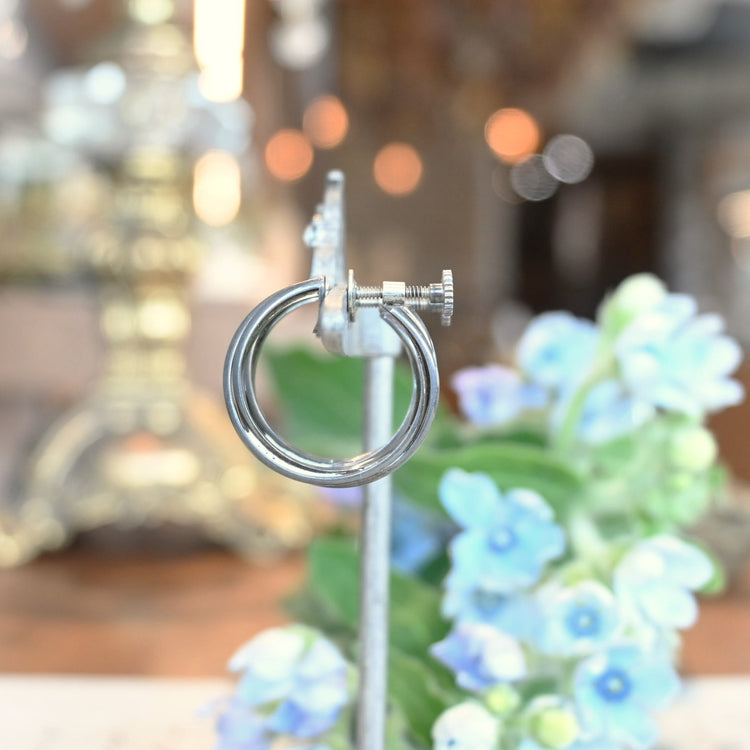 シルバー フープイヤリング