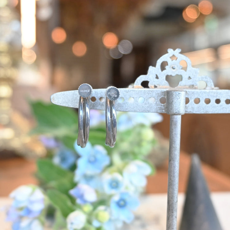 シルバー フープイヤリング