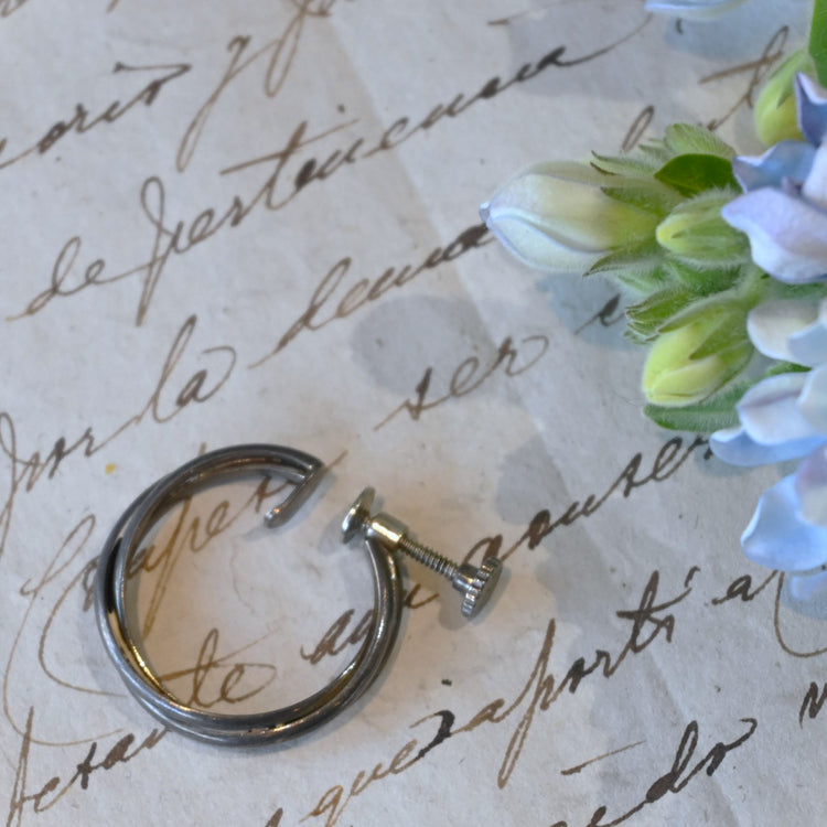シルバー フープイヤリング