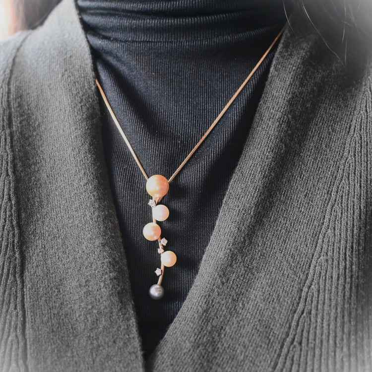 TASAKI 上品なパールトップが揺れる ネックレス