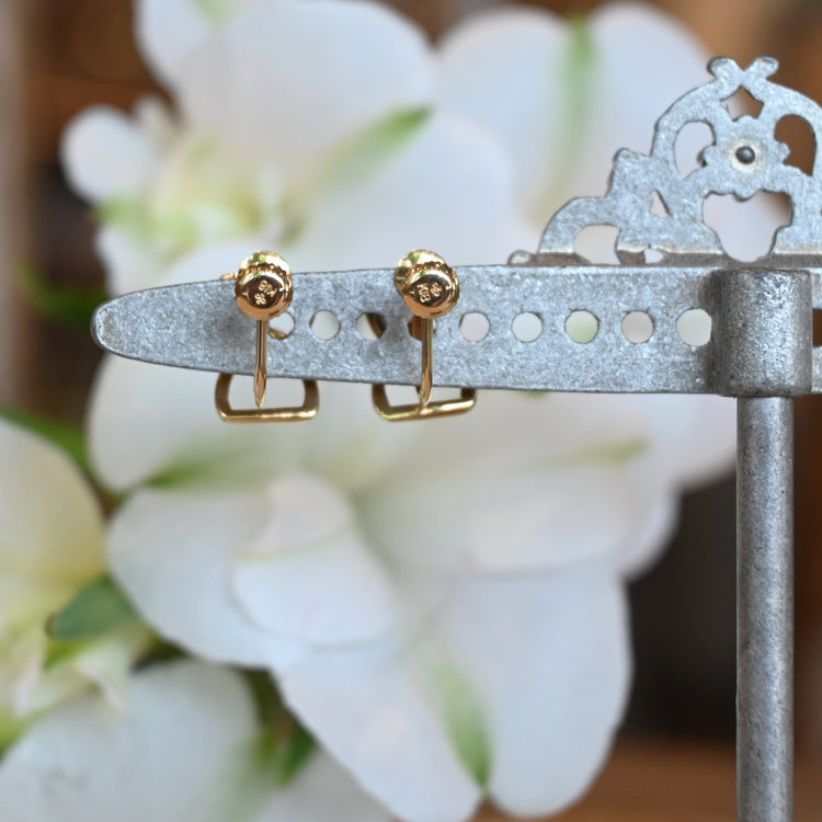 リボンが可愛い パールイヤリング