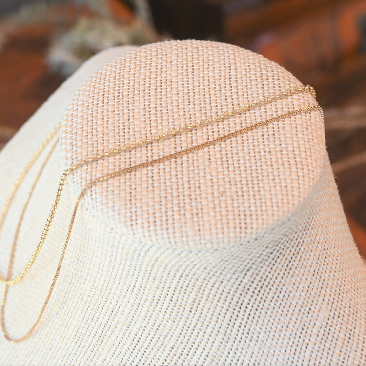 イタリア製 14金アズキ型ネックレス