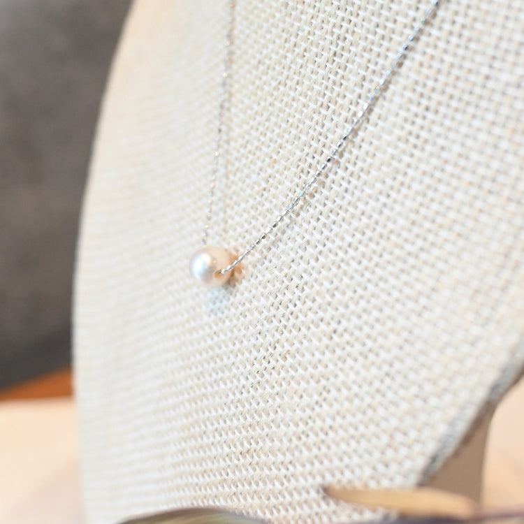 涼やかな 一粒パールネックレス