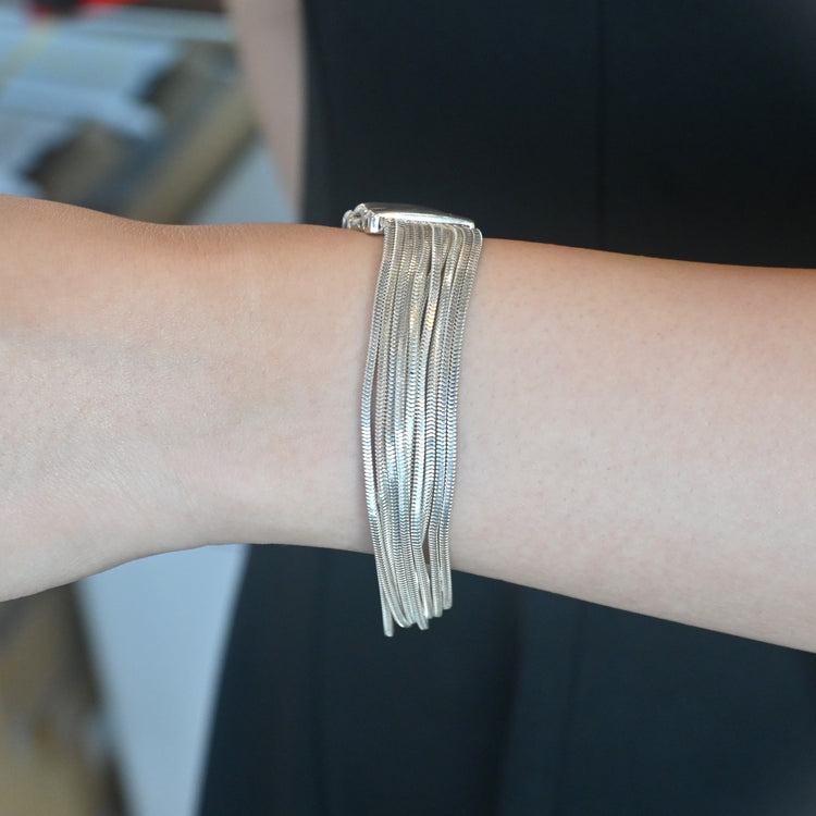 MILOR ITALY 美しいシルバーブレスレット