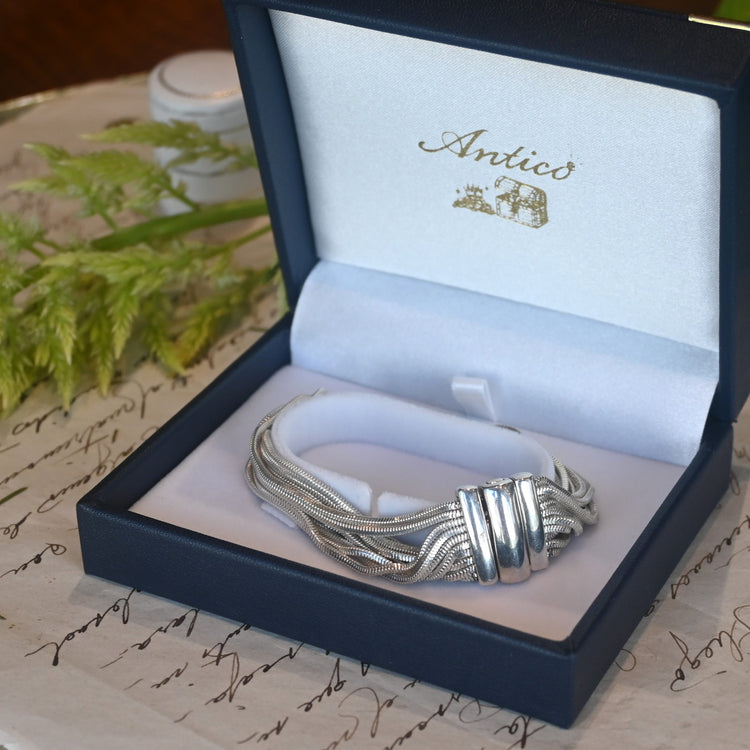 MILOR ITALY 美しいシルバーブレスレット