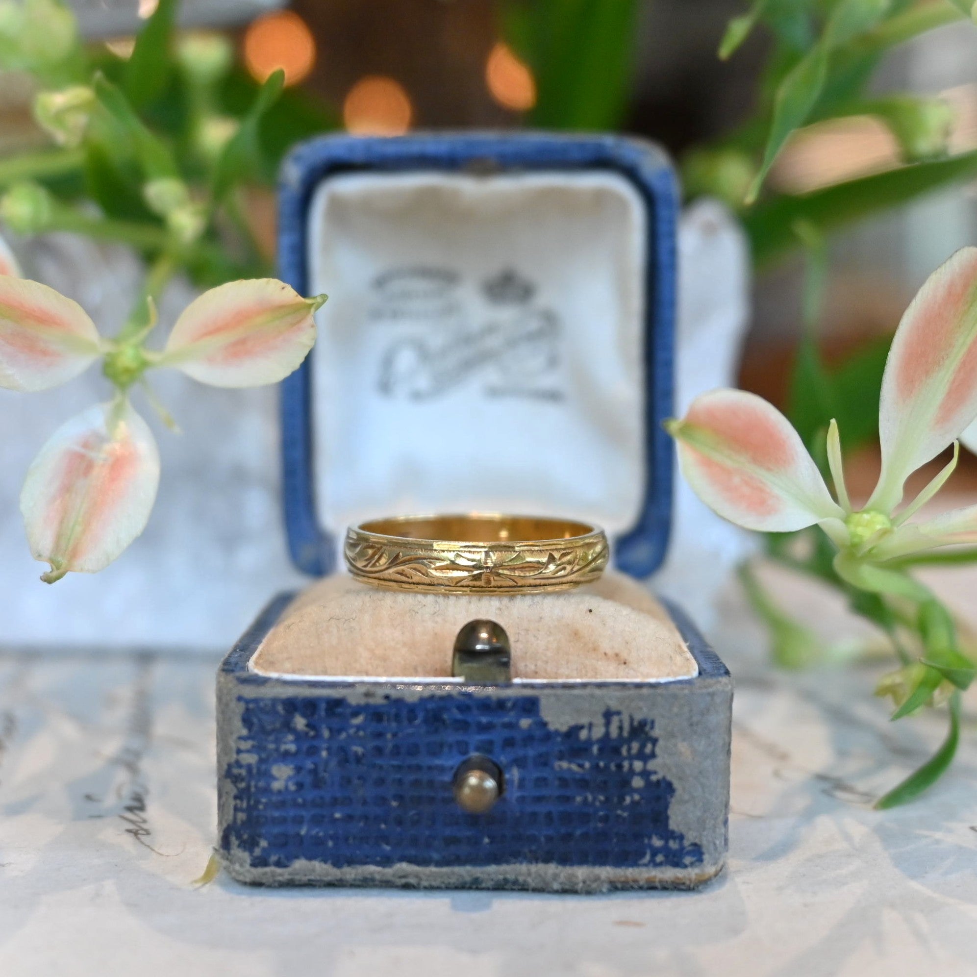 繊細な 彫りリング | 芦屋Antico