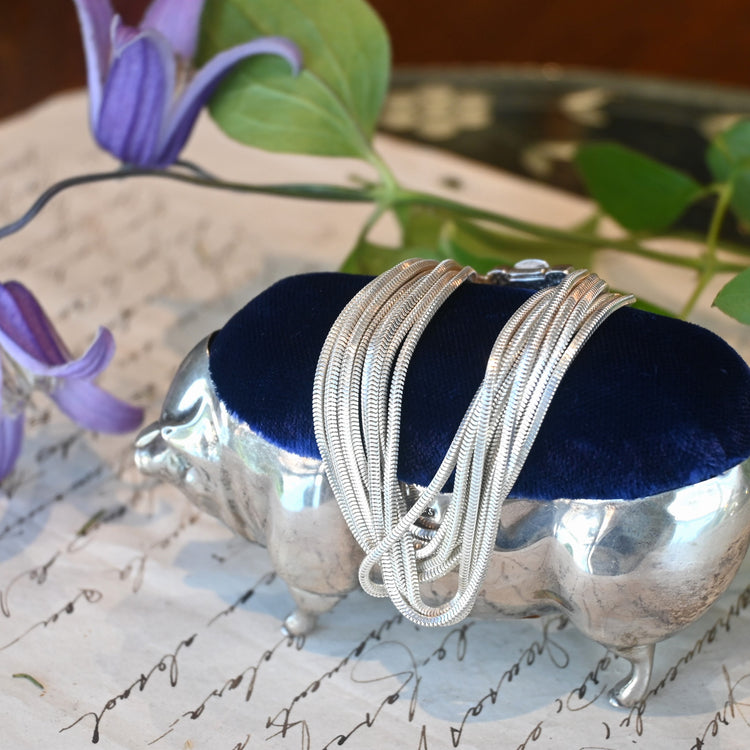 MILOR ITALY 美しいシルバーブレスレット