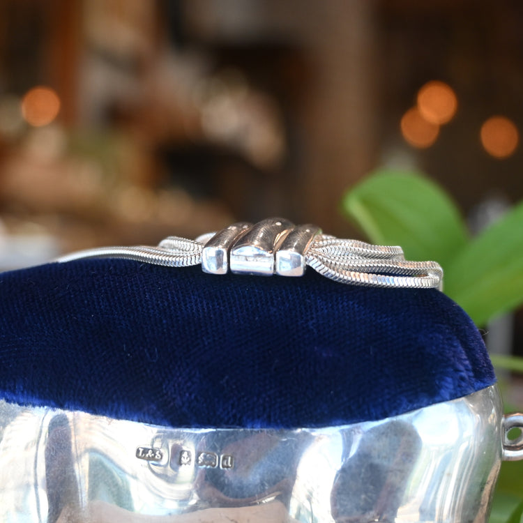 MILOR ITALY 美しいシルバーブレスレット