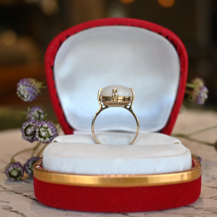 大きなオパール リング