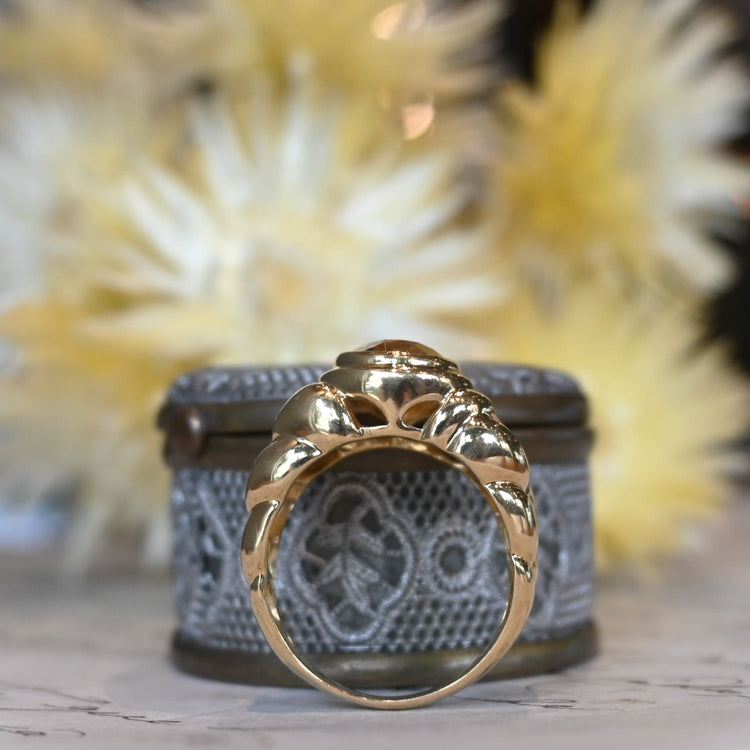 存在感のある シトリンリング