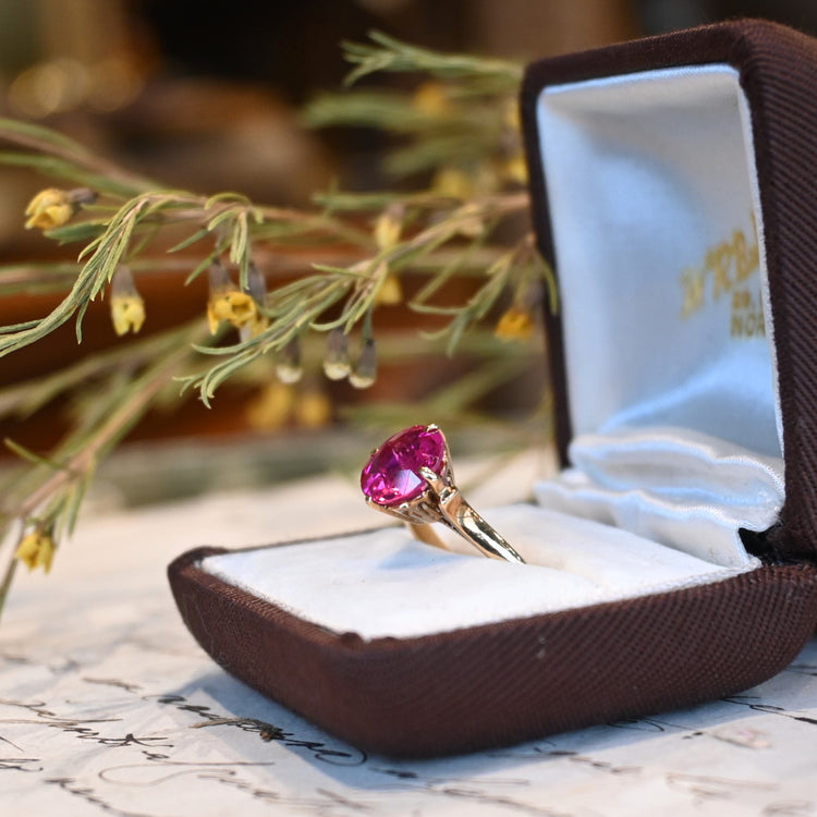 レッドスピネル リング