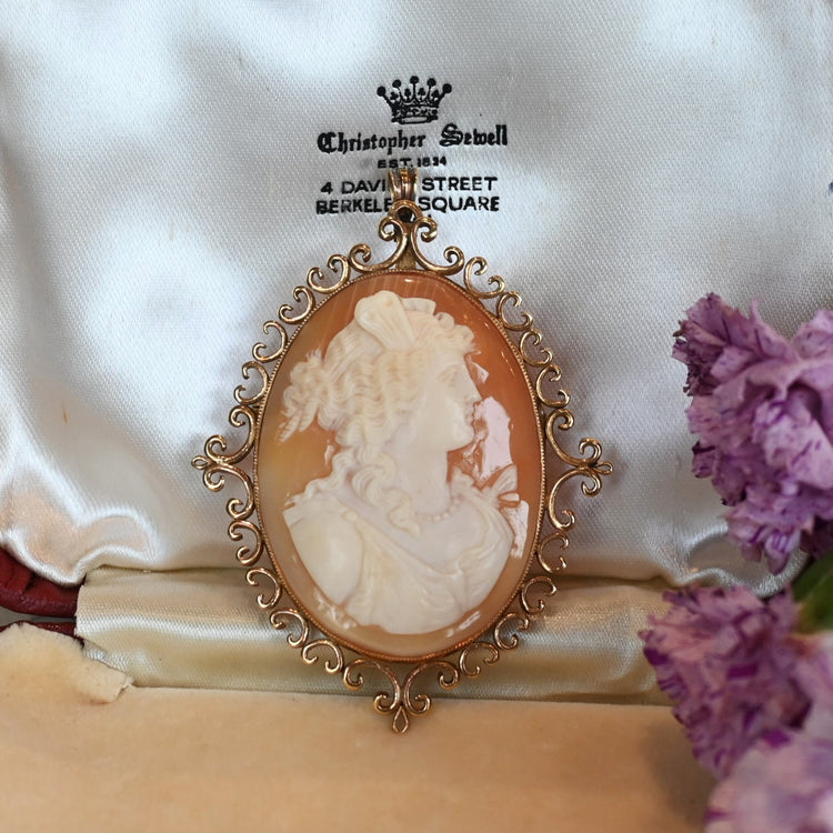 ゴージャスな カメオペンダントトップ