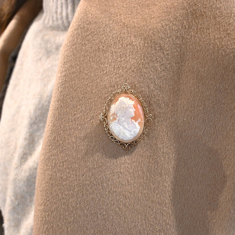 ゴージャスな カメオペンダントトップ