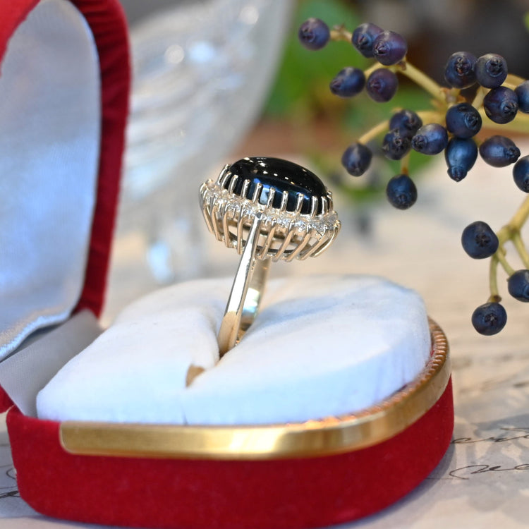 華やかな オニキスリング