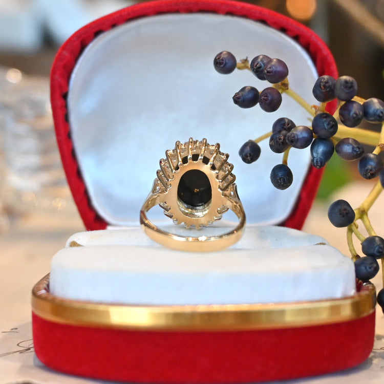 華やかな オニキスリング