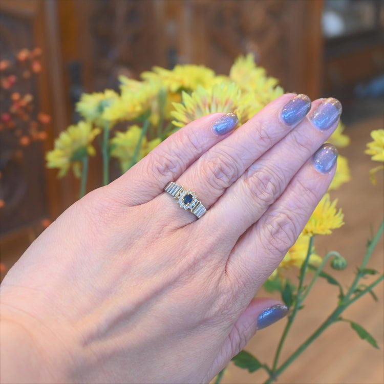 クールな サファイアコンビリング